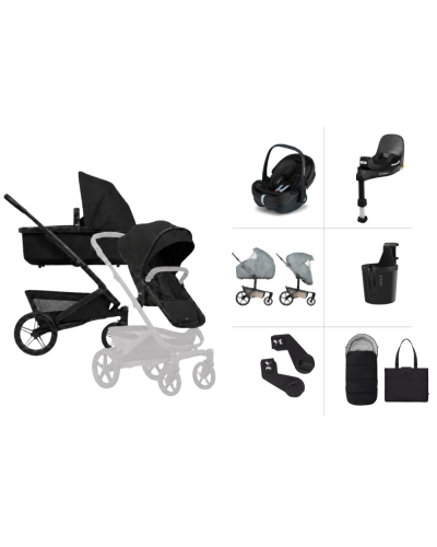 Joolz Single Kinderwagen Geo 5 All-in-One Bundel Space Black met Autostoel en Accessoires