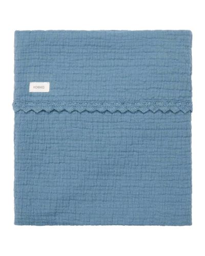 Koeka Ledikantdeken Lace Elba Bluestone