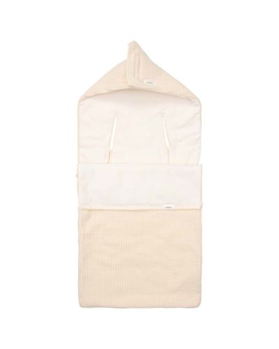 Koeka Voetenzak Autostoel 0+ Malaga Cotton Fleece Warm White 3/5 punts