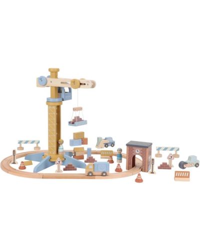 Little Dutch Hijskraan Set met Treinbaan FSC