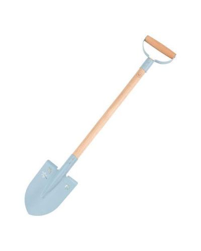 Lange schep in blauw met houten handvat van Little Dutch