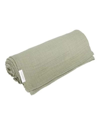 Een gewikkelde swaddle in olijfgroen