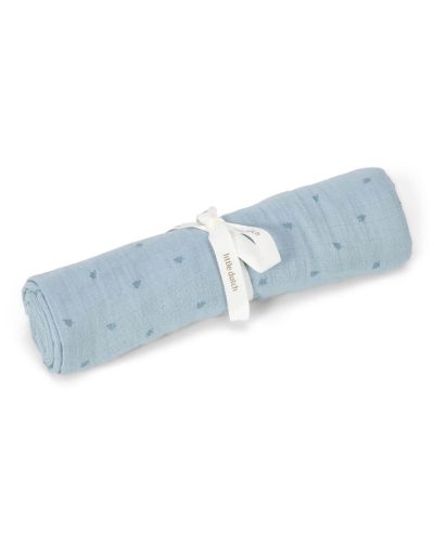 Little Dutch Swaddles Pure Denim Blue 120 x 120
