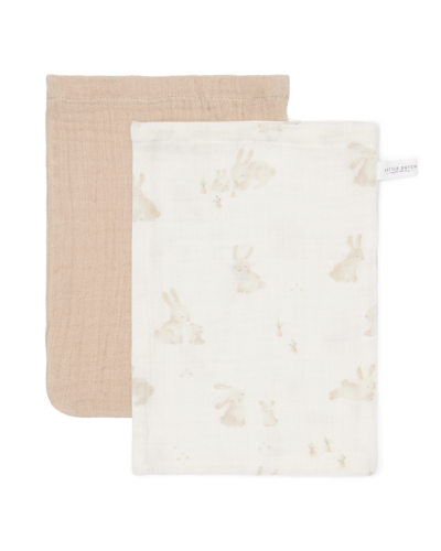 Little Dutch Washandjes set hydrofiel Bunny / Beige
