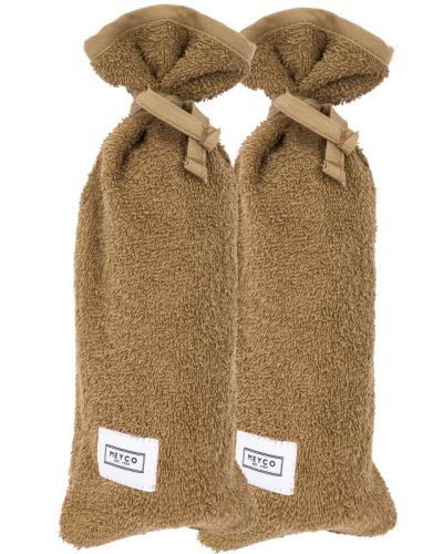 Meyco Kruikenzak Badstof Basic Toffee 2-pack