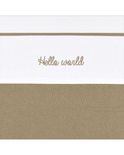 Meyco Ledikantlaken Hello World Taupe