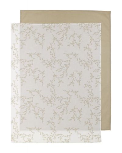 Meyco Ledikantlakens Ikat Sand Uni Toffee 2-pack