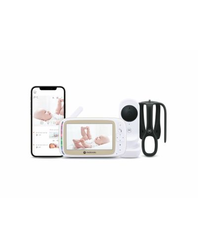 Motorola Wifi Babyfoon VM45 Connect met Camera en 5 inch Scherm