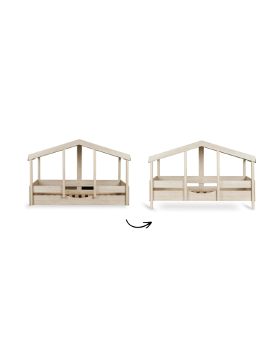 Cottage Bed Natural Ash 90x200 cm Voorzijde van Quax