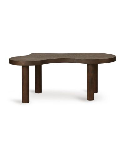 Vooraanzicht van een Quax Organic tafel modu zwart forest met afgeronde hoeken