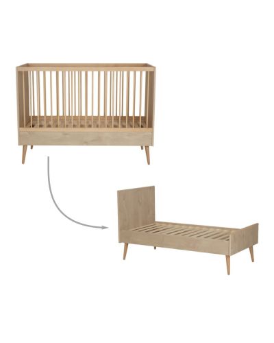 Quax Doorgroeiledikant Cocoon Natural Oak 70 x 140