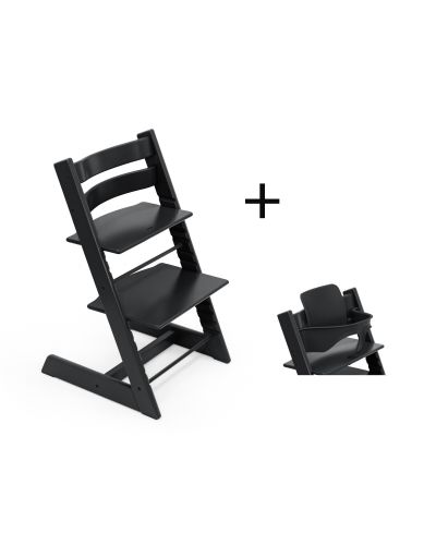 Stokke Tripp Trapp Stoel Bundel met BabySet² - Black