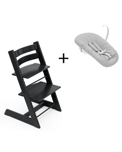 Stokke Tripp Trapp Black, inclusief los afgebeelde Newborn Set