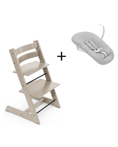 Stokke Tripp Trapp Cashmere Grey + Newborn Set