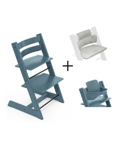 Stokke Tripp Trapp Fjord Blue Incl. BabySet² inclusief gratis kussen