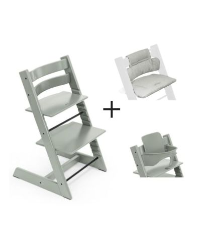 Stokke Tripp Trapp Glacier Green Incl. BabySet² inclusief gratis kussen