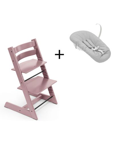 Stokke Tripp Trapp Heather Mauve, inclusief los afgebeelde Newborn Set