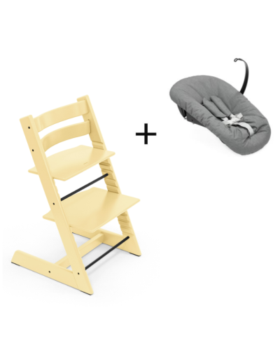 Stokke Tripp Trapp Lemon Yellow + Newborn Set Anthracite