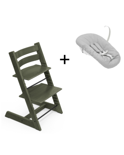 Stokke Tripp Trapp Marble Green + Newborn Set