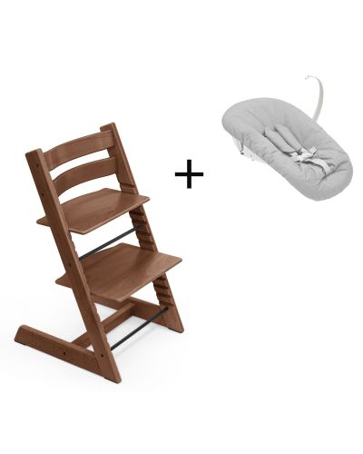 Stokke Tripp Trapp Oak Warm Brown, inclusief los afgebeelde Newborn Set