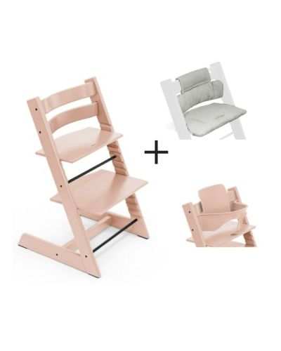 Stokke Tripp Trapp Serene Pink Incl. BabySet² met gratis kussen