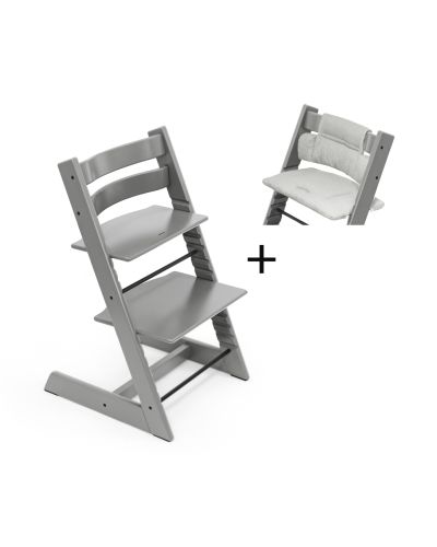 Stokke Tripp Trapp kinderstoel Storm Grey tijdelijk met gratis kussen Grey