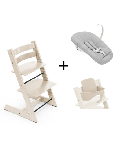 Stokke Tripp Trapp Vanilla White + Newborn Set met gratis babyset