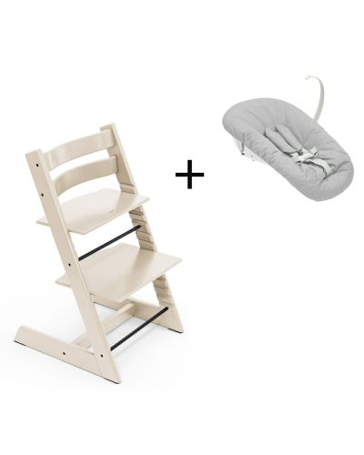 Stokke Tripp Trapp Vanilla White, inclusief los afgebeelde Newborn Set