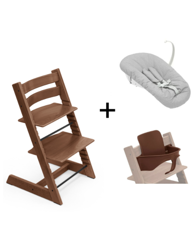 Stokke Tripp Trapp Warm Brown + Newborn Set en babyset