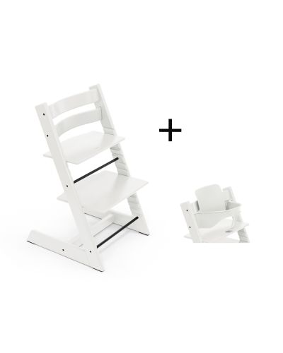 Stokke Tripp Trapp Stoel Bundel met BabySet² - White