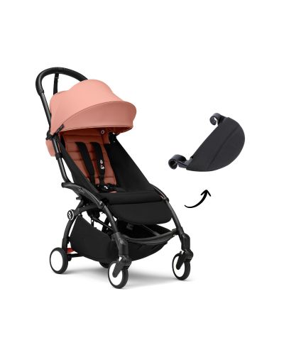 Stokke YOYO 3 buggy Ginger met black frame en gratis leg rest - bundel aanbieding