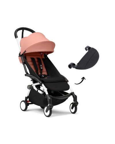 Stokke YOYO 3 Buggy Ginger met White frame en gratis leg rest - bundel aanbieding