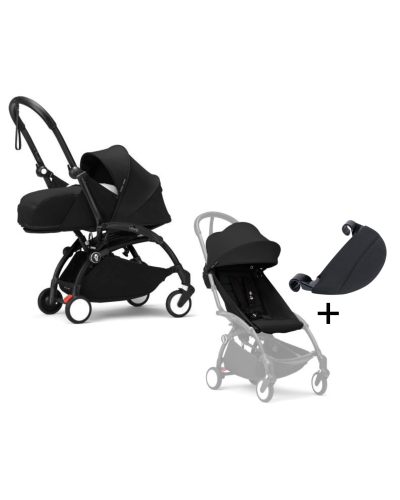 Stokke YOYO³ Kinderwagen Compleet met 0+ Newborn Pack Black – Black Frame