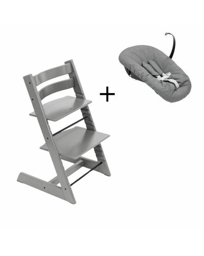 Stokke Tripp Trapp Storm Grey + Newborn Set Anthracite