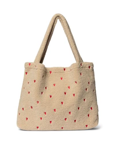 Studio Noos Mom Bag Teddy Hearts Ecru