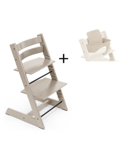 Stokke Tripp Trapp Cashmere Grey Incl. BabySet² Vanilla White