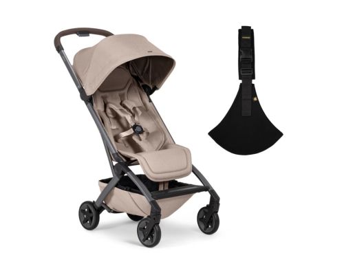 Joolz Buggy Aer2 x Wildride Classic Bundel Sandy Taupe overzicht met buggy en Wildride peuterdraagzak