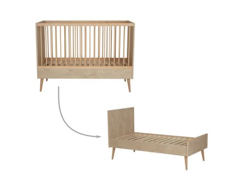 Quax Doorgroeiledikant Cocoon Natural Oak 70 x 140