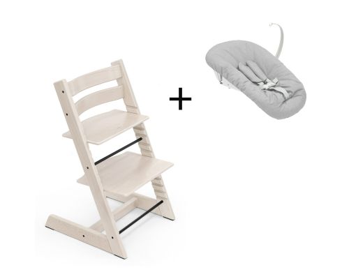 Stokke Tripp Trapp White Wash, inclusief los afgebeelde Newborn Set