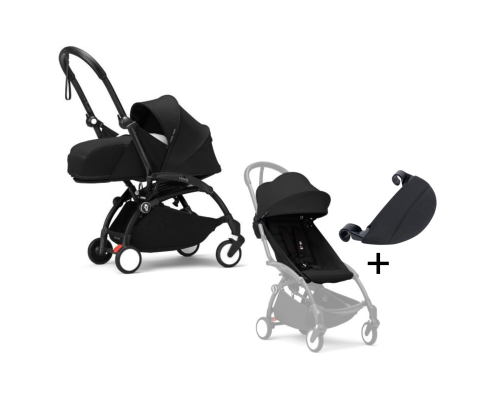 Stokke YOYO³ Kinderwagen Compleet met 0+ Newborn Pack Black – Black Frame