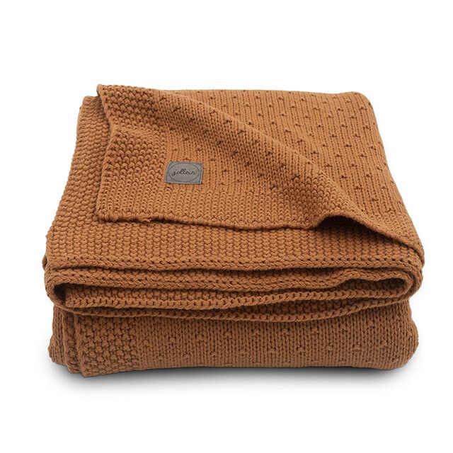 Extreem Terugbetaling Kardinaal Jollein Ledikantdeken Bliss Knit Caramel | BabyPlanet