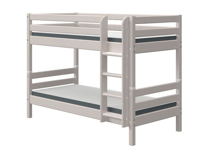 Catena Intimidatie Minimaliseren Flexa Classic Stapelbed met rechte ladder grijs | BabyPlanet