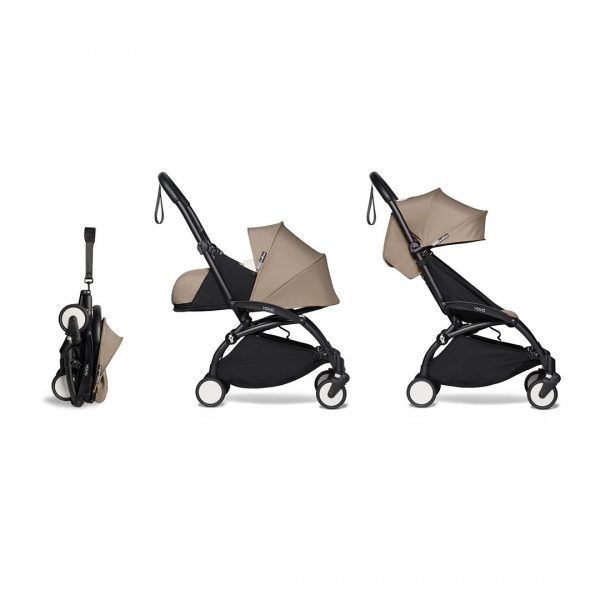 Babyzen Yoyo Buggy 0 Black met 0 en 6 Colorpack Taupe Compleet BabyPlanet