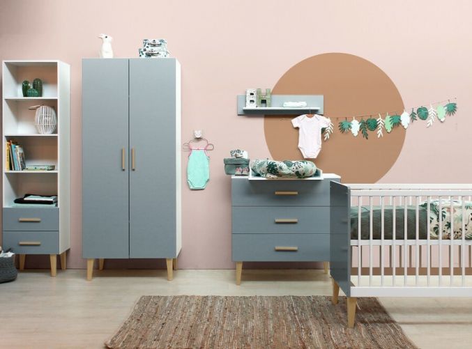 gesloten aspect Document Bopita 4 delige Babykamer Emma Grijs-Wit | BabyPlanet