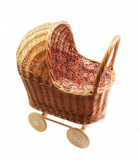 Specifiek heb vertrouwen Perth Blackborough Hollie Rieten Poppenwagen Met Kap Retro Flowers | BabyPlanet