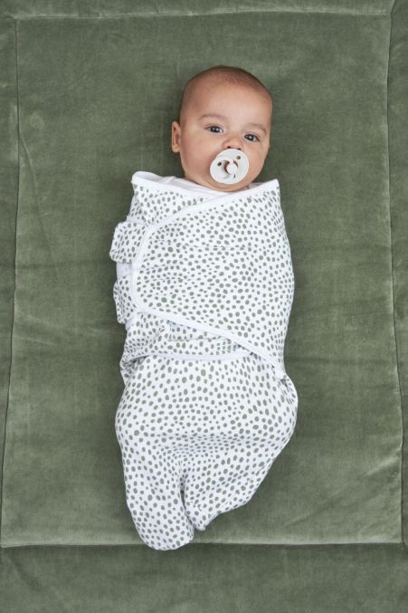 SwaddleMe Inbakerdoek 0 3 Mnd Cheetah Forest Green BabyPlanet