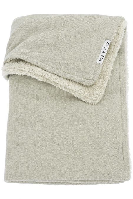 Kast terrorist Initiatief Meyco Wiegdeken Basic Knit Fleece Sand Melange | BabyPlanet