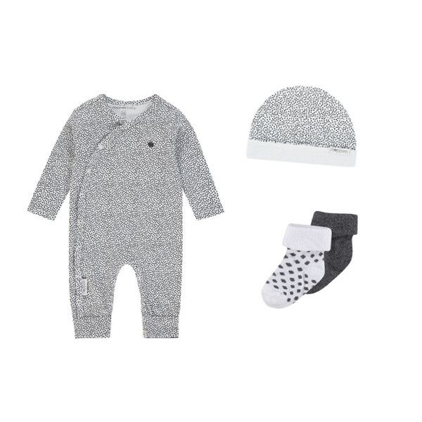 Noppies 3 delige Baby Kledingset Dark Grey Melange 62