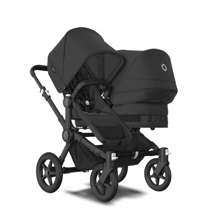 Specialiseren Stout Schaken Bugaboo Donkey5 Duo kinderwagen black - midnight black | BabyPlanet