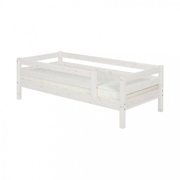 flexa classic kinderbed met 3 4 uitvalbeveiliging white wash babyplanet